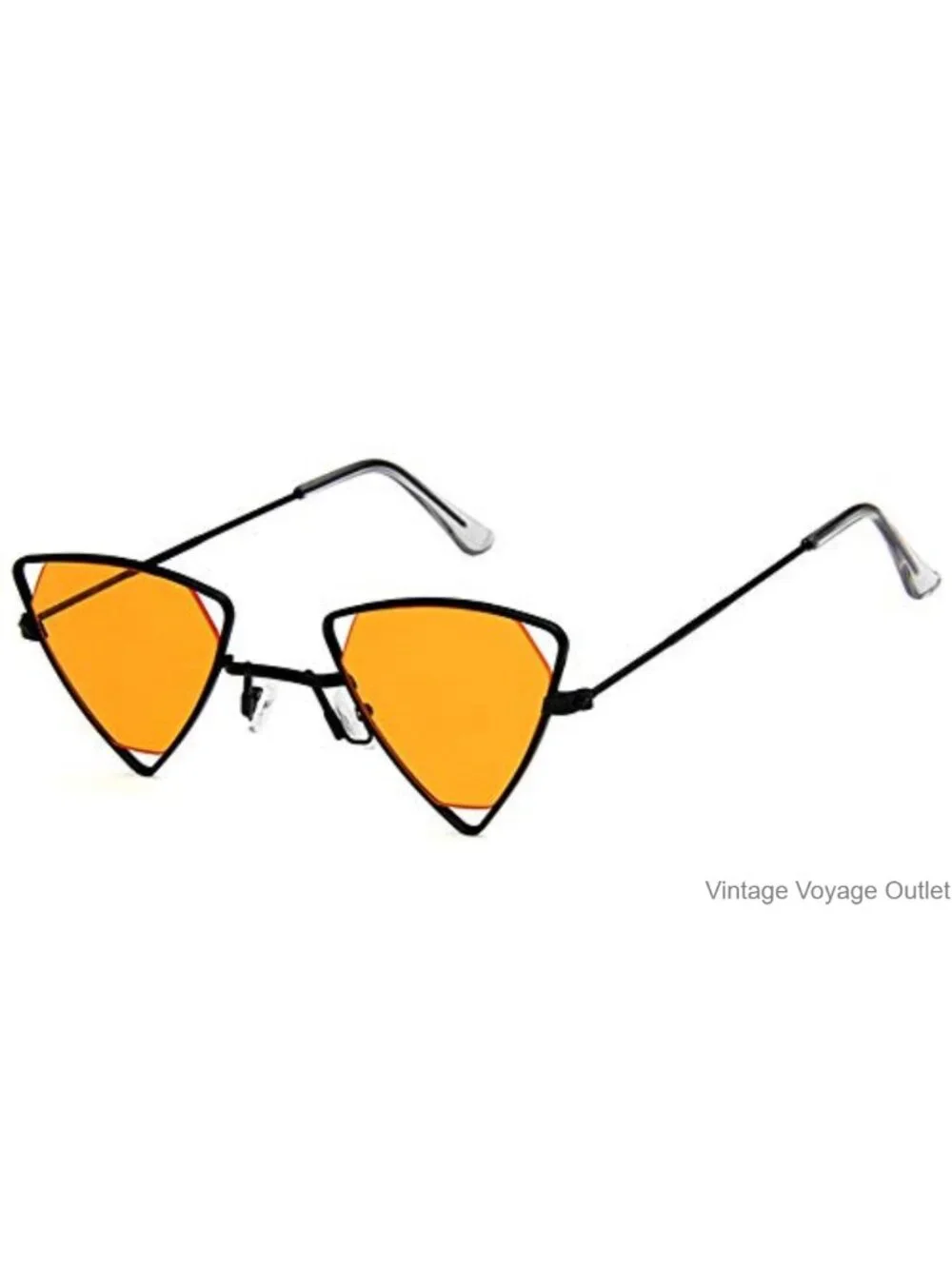 Retro Triangle Sunglasses UV Protection Metal Frame Unisex